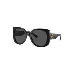 Versace 0VE 4387 GB1/87 56 Black Dark Grey Woman Sunglasses