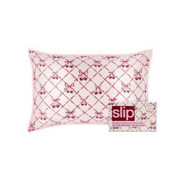 Slip Pure Silk Queen Pillowcase With Lace Trim - Sweet Cherry