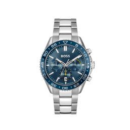 HUGO BOSS RUNNER 44MM QUARTZ BLUE DIAL STAINLESS STEEL BRACELET 1514143
