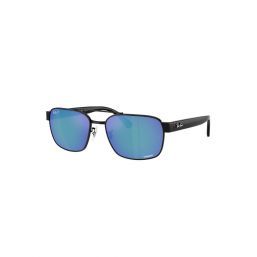 Ray-ban 0rb3751ch 002/4l 61 Blackpolar Grey Mirror Blue