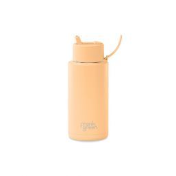 Frank Green 34oz Stainless Steel Ceramic Reusable Bottle Solar Glow With Flip Straw Lid