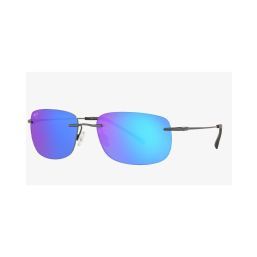 Maui Jim B334-02D Ohai Sunglasses 59.5mm with Gunmetal Frame and Polarized Blue Hawaii Lenses