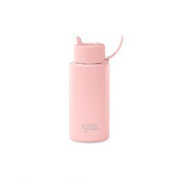Frank Green 34oz SSC Reusable Bottle Blushed with Flip Straw Lid Blushed