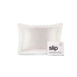 Slip Pure Silk Queen Pillowcase With Scalloped Edge - White