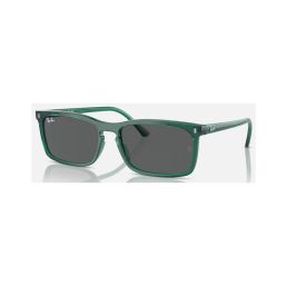 RAY-BAN RB4435 Sunglasses in Transparent Green and Dark Grey