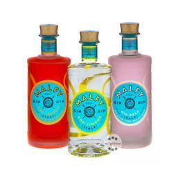 Malfy Premium Flavoured Gin Bundle  Arancia Gin, Limone & Rosa Gin  3 X 700ML