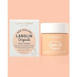 Lanocreme New Zealand Lanolin Face Cream with Active Manuka Honey 100g