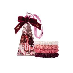 Slip Pure Silk Skinny Scrunchie Ornament - Candy Cane