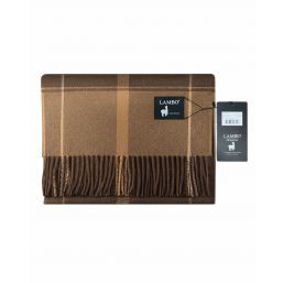 Alpaca Scarf Brown Check