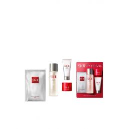 SK II Best Seller Trial Kit: Facial Treatment Ess. 75ml+Facial Treatment Cleanser 20g+SKINPOWER Advanced Cream 15g+ F.T Mask 1pcs