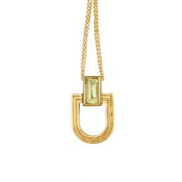 VAULT NECKLACE 18K GOLD VERMEIL PERIDOT TS911N-GVPL
