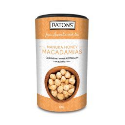 Patons Manuka Honey Macadamias Cannister 120g