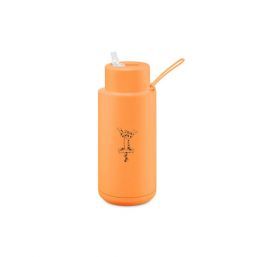 Frank Green 34oz Stainless Steel Ceramic Reusable Bottle Straw Lid Tigger Neon Orange