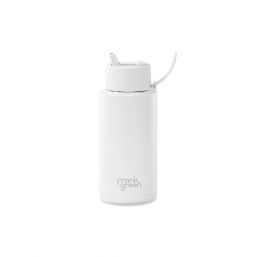 Frank Green 34oz SSC Reusable Bottle Cloud with Flip Straw Lid Cloud