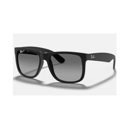 Authentic Ray-ban Justin RB 4165 622/T3 55mm Rubber Black/Grey Gradient Polarized