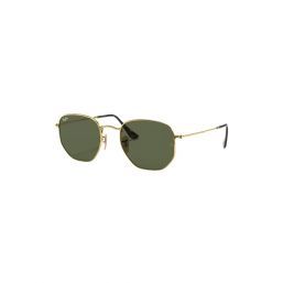 HEXAGONAL FLAT LENSES Sunglasses in Gold (size 54)