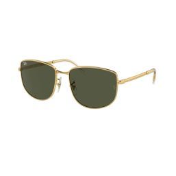 Ray-Ban 0RB3732 001/31 59 Arista Gold Green Sunglasses Unisex