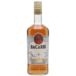 Bacardi Anejo Cuatro 4 Year Golden Aged Rum ABV 40% 100cl 1L