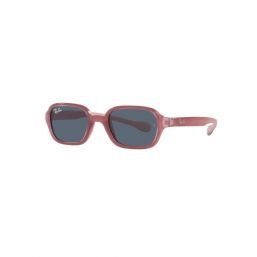 Ray-ban Junior 0rj9074s 709887 41 Fuchsia On Rubber Pink Dark Grey