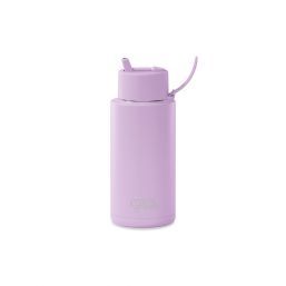 Frank Green 34oz SSC Reusable Bottle Lilac Haze with Flip Straw Lid Lilac haze
