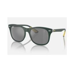 Ray-Ban 0RB4607M F6996G 55 Matte Green Grey Mirror Silver Sunglasses Unisex