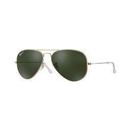 Ray Ban RB3025 Aviator Sunglasses-001/58 Gold Gold (Green Polar Lens)-58mm