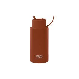 Frank Green 34oz Stainless Steel Ceramic Bottle Toffee Flip Straw Lid