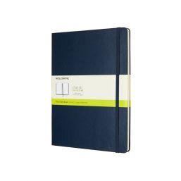 Classic Hard Cover Notebook Plain Extra Large Sapphire Blue