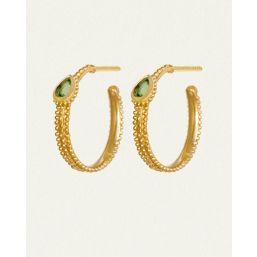 GIGI HOOP EARRINGS 18K GOLD VERMEIL GREEN APATITE TS387E-GVB