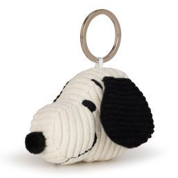 Snoopy Head Corduroy Cream Keychain 4,5cm/2"