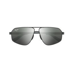 Maui Jim Keawawa DSB620-02 Matte Gunmetal w Black / Dual Mirror Silver to Black Polarised Lenses