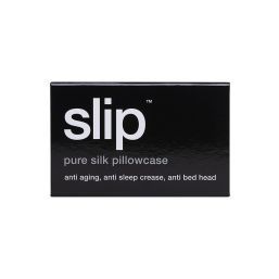 slip pure silk queen pillowcase - black