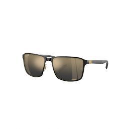 Ray-ban 0rb3721ch 187/j0 59 Black On Arista Blue Mirror Gold Polar