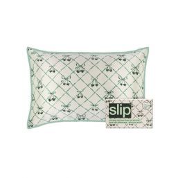 Slip Pure Silk Queen Pillowcase With Lace Trim - Wintergreen