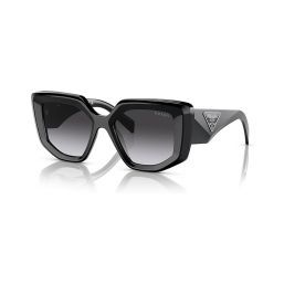 Prada PR 14ZS 1AB09S Black Plastic Fashion Sunglasses Grey Gradient Lens