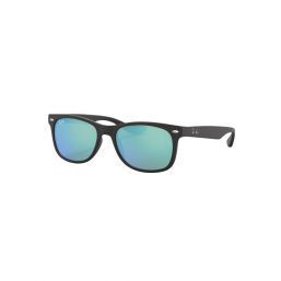 Ray-ban Junior 0rj9052s 100s55 48 Matte Black Blue Flash