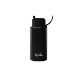 Frank Green 34oz SSC Reusable Bottle Midnight with Flip Straw Lid Midnight