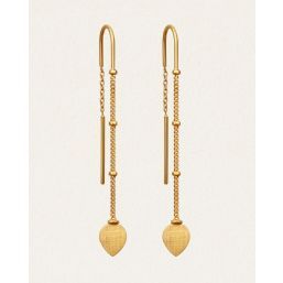 HANGING LOTUS EARRINGS 18K GOLD VERMEIL TS183E-GV