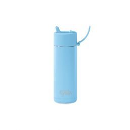 Frank Green 20oz SSC Reusable Bottle Sky Blue with Flip Straw Lid Sky Blue