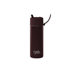 Frank Green 20oz SSC Reusable Bottle Chocolate with Flip Straw Lid Chocolate