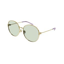 Gucci GG1281SK 003 60 Golden Green Square Sunglasses