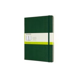 Classic Hard Cover Notebook Plain Extra Large Myrtle Green