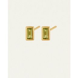 LEDA STUD EARRINGS 18K GOLD VERMEIL PERIDOT TS845E-GVPL