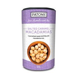 Patons Salted Caramel Macadamias Cannister 120g