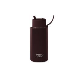 Frank Green 34oz SSC Reusable Bottle Chocolate with Flip Straw Lid Chocolate