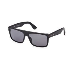 Tom Ford FT0999 N 02D Plastic Matte Black Smoke Polarized 58 mm Men's Sunglasses