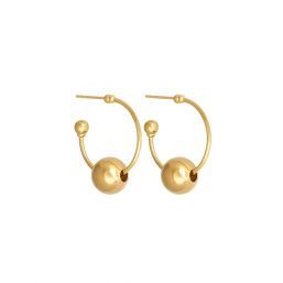 Alba Hoops Medium Gold Vermeil