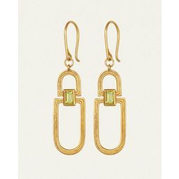 VAULT EARRINGS 18K GOLD VERMEIL PERIDOT TS898E-GVPL