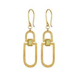 VAULT EARRINGS 18K GOLD VERMEIL PERIDOT TS898E-GVPL