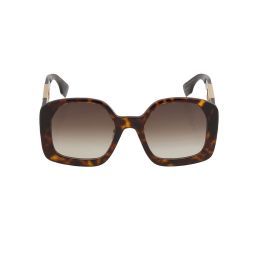 FENDI Gradient Brown Butterfly Ladies Sunglasses